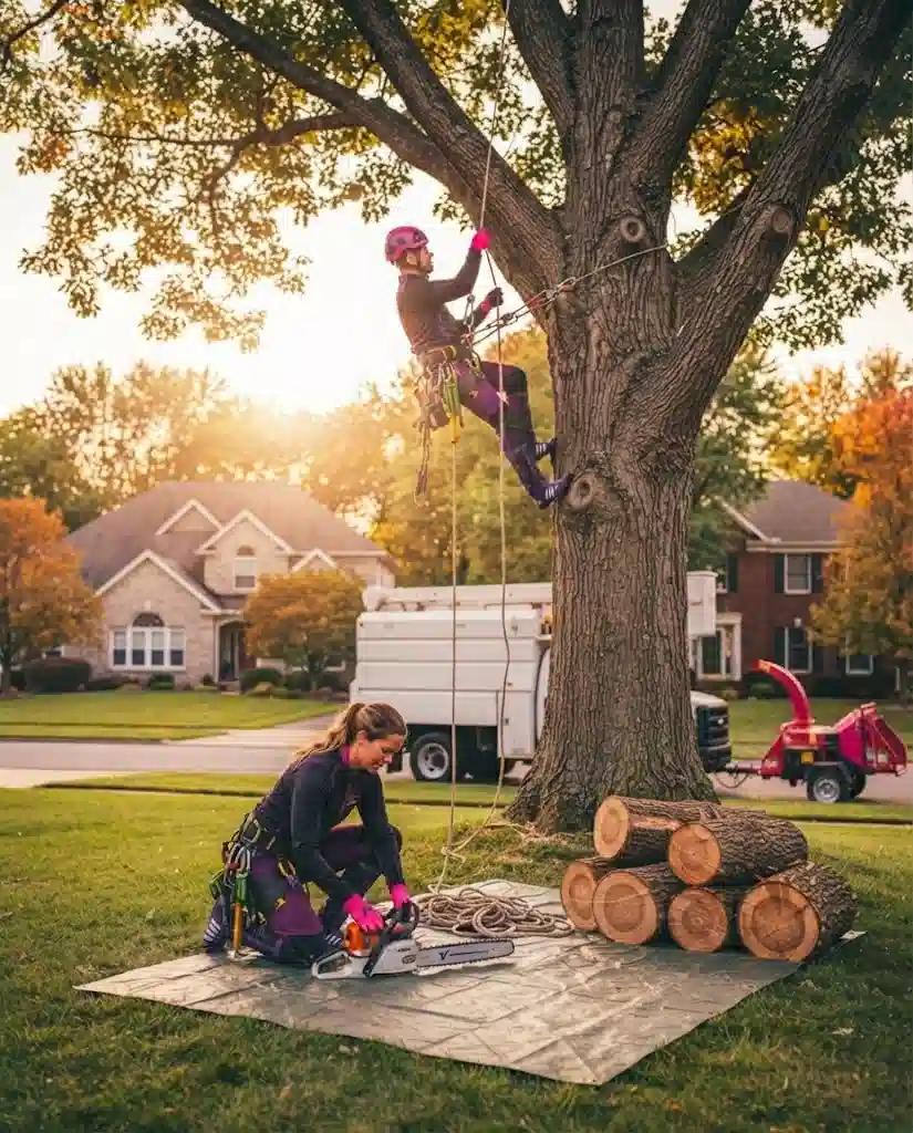 Professional arborist tree care project by The Buffalo Tree Team